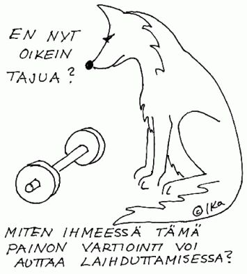 Painonvartijat haluavat ett� painoa vartioidaan, siis perushuskyn mielest� vahditaan jumppapainoa