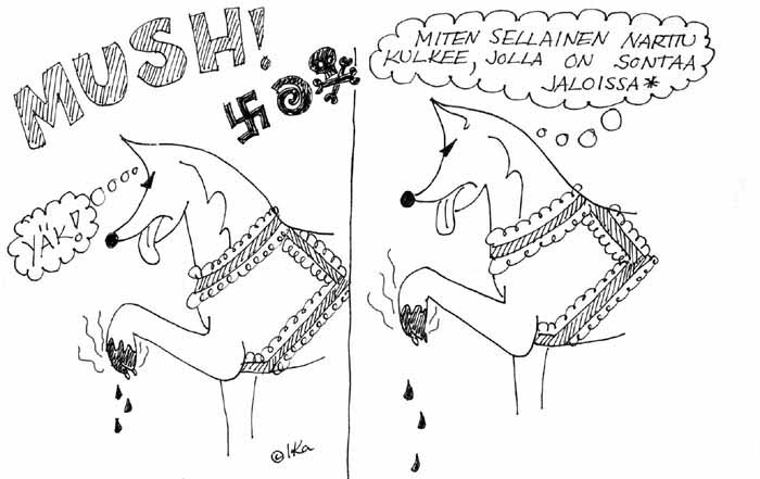 * Pekka Pantsu: Miten sellainen nartta kulkee, jossa on sontaa jalaksissa